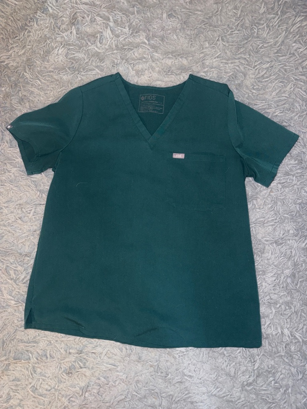 Figs Forest Green Catarina scrub top